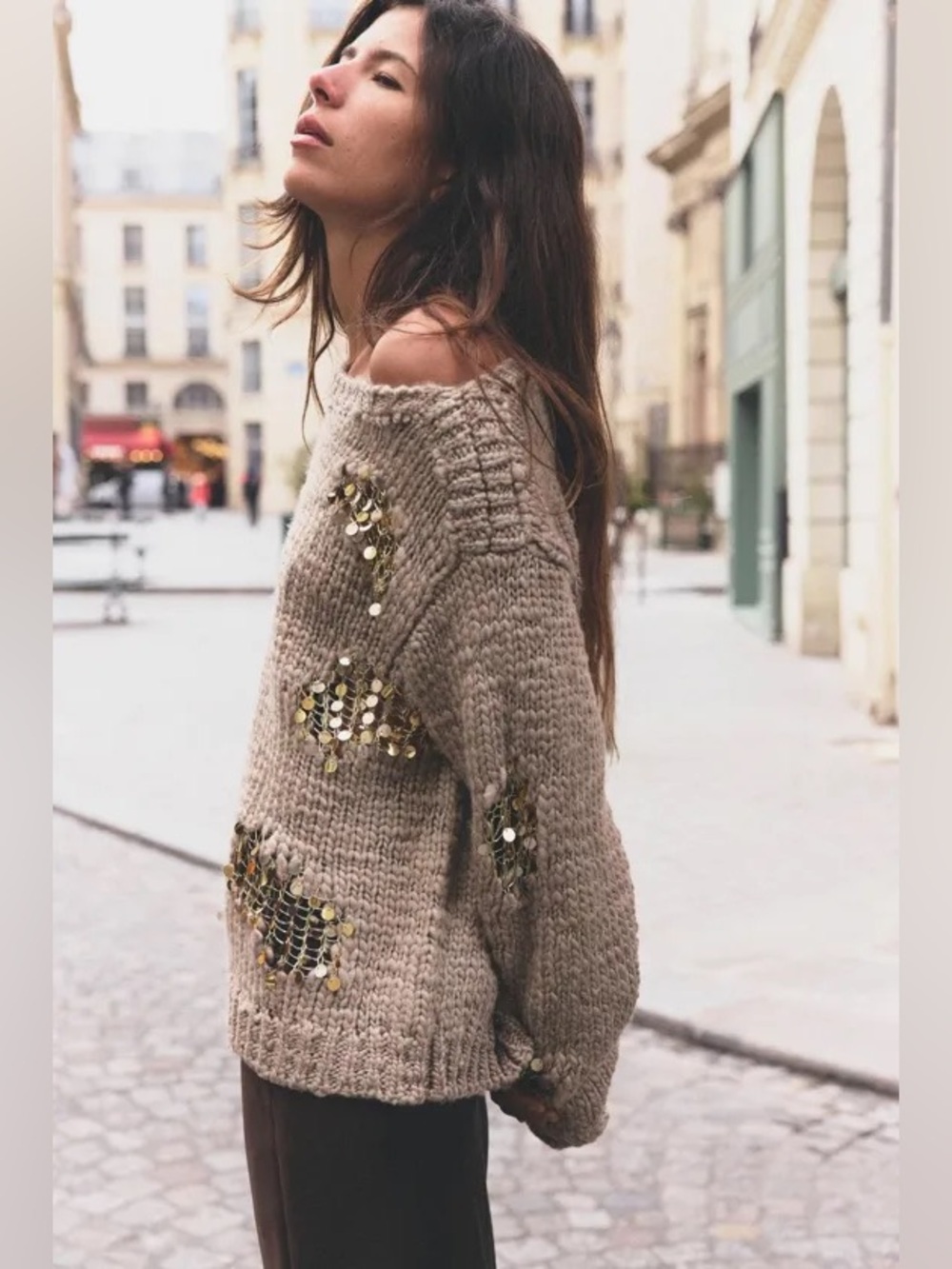 ZARA ~ Sequin sweater - Picture 5 of 9